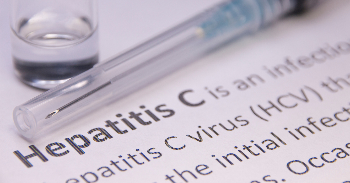 "Hepatitis C" printed on a piece of paper