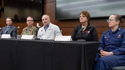 Nebraska Medicine/UNMC and our partners from the CDC, Nebraska National Guard, Governor Pete Ricketts, ASPR, and many other local and state agencies joined together for a press conference explaining more about the arrival of rescued Americans from China.
