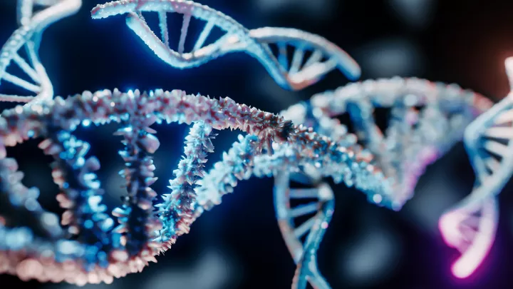 Medical illustration of DNA