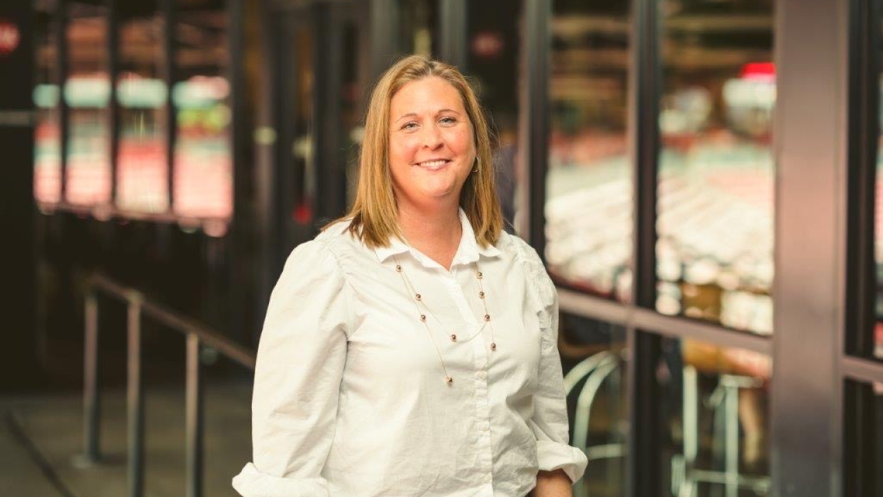 Woman looking at camera