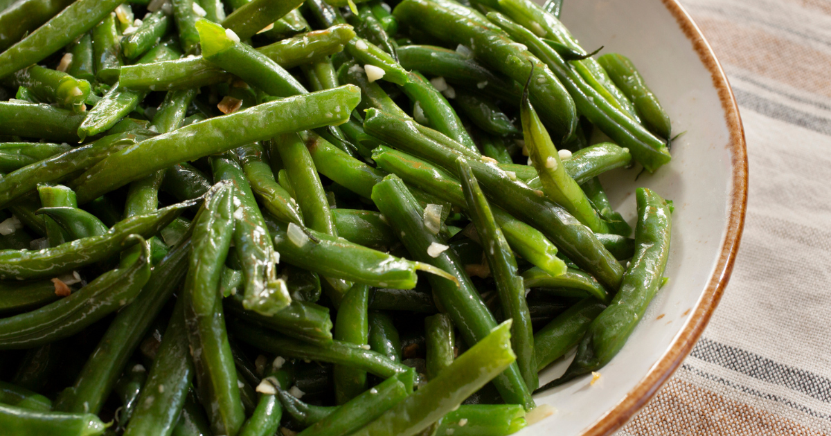 Cooked green beans