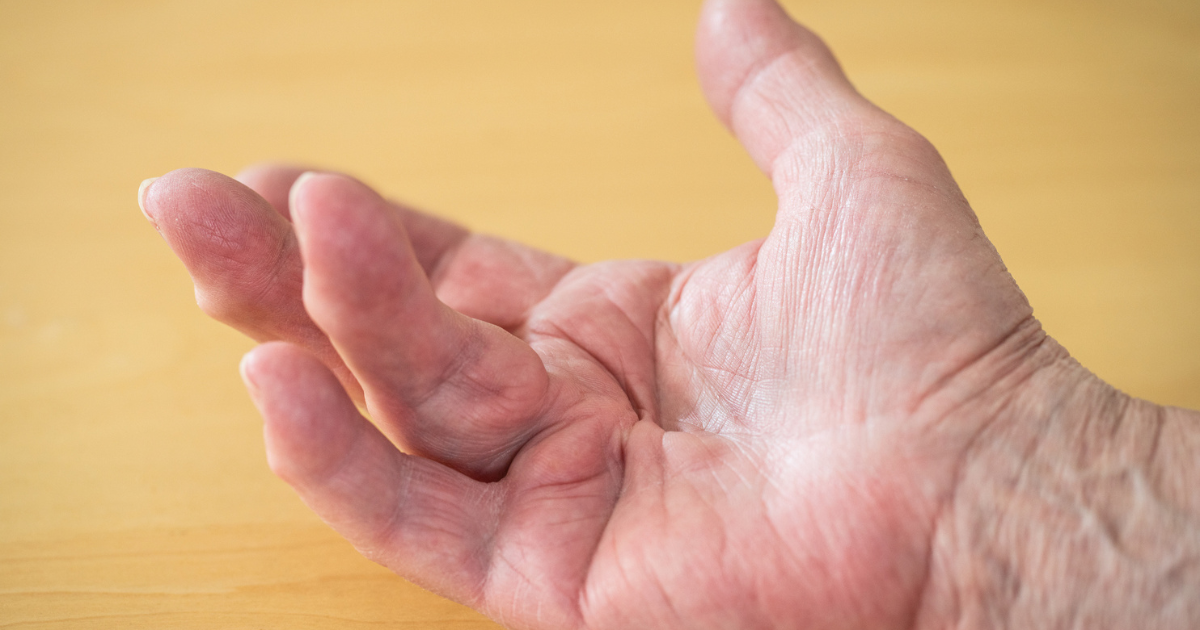Close up of man's hand