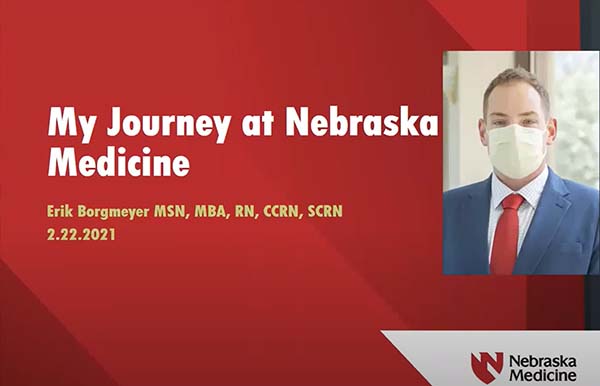 Erik Borgmeyer shares is story of working at Nebraska Medicine as a nurse