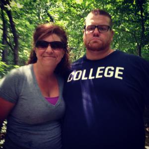 Jason Holoubek with his wife, Dawn, before weight loss.