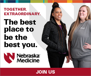 Together. Extraordinary. The best place to be the best you. Nebraska Medicine. Join us.