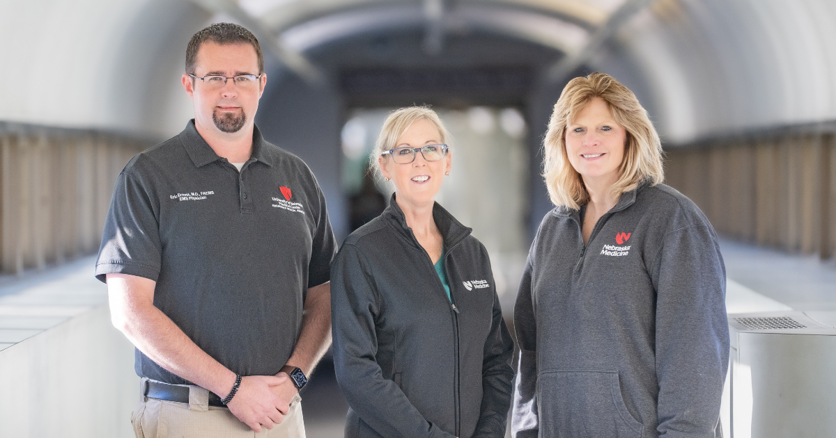 Eric Ernest, MD, Emergency Medicine, Reba Graf, paramedic, Danell Smith, RN, BSN, program coordinator