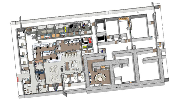 A rendering of the layout for the new Adult Psychiatric Emergency Services clinic.