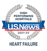 U.S. News & World Report High Performing Hospitals in heart failure 2021- 2022