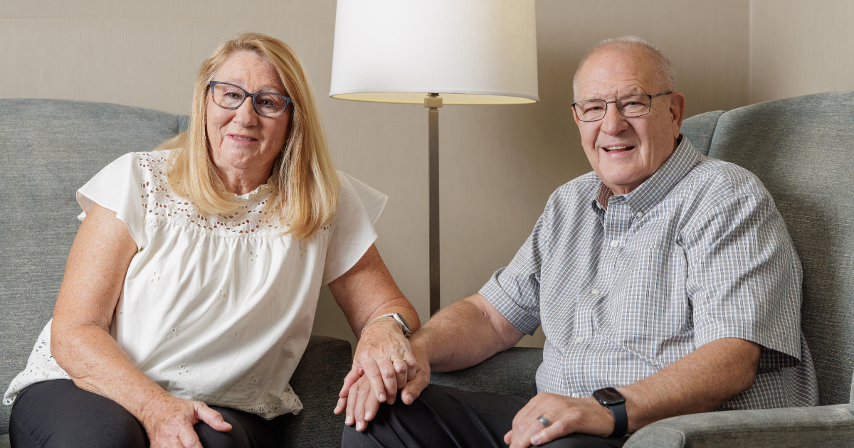 Patient Bernie Ketterl with his wife Laurie