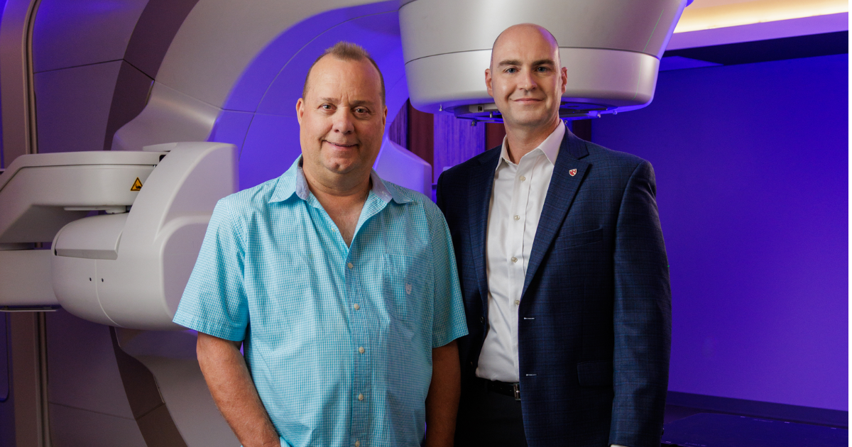 Patient Jeff Kramer and Michael Baine, MD, PhD