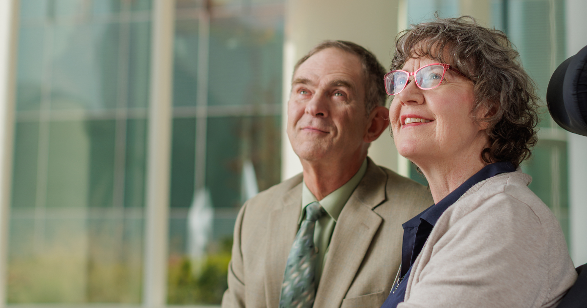 Wendy Wessling, patient, with her husband Tom