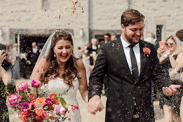 Chelsea Slattery, and her husband Charlie, on their wedding day.