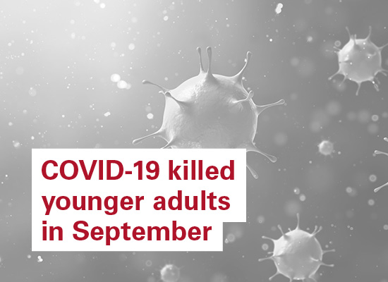 COVID-19 killed younger adults in September