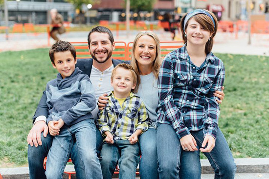 Dustin Krutsinger, MD, and his family. 