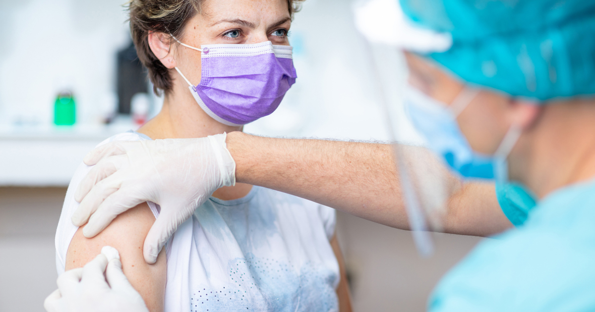 Women receiving vaccine