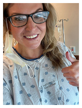 Kayla Thomas' pre-procedure selfie
