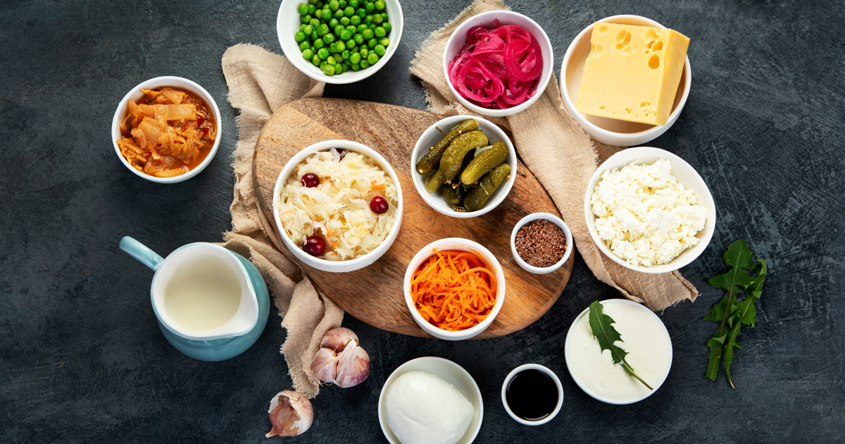 Close up of bowls of various types of food