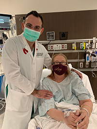 Dr. Chatzizisis with Julie Lewis, the second patient in the U.S. to receive Megatron.