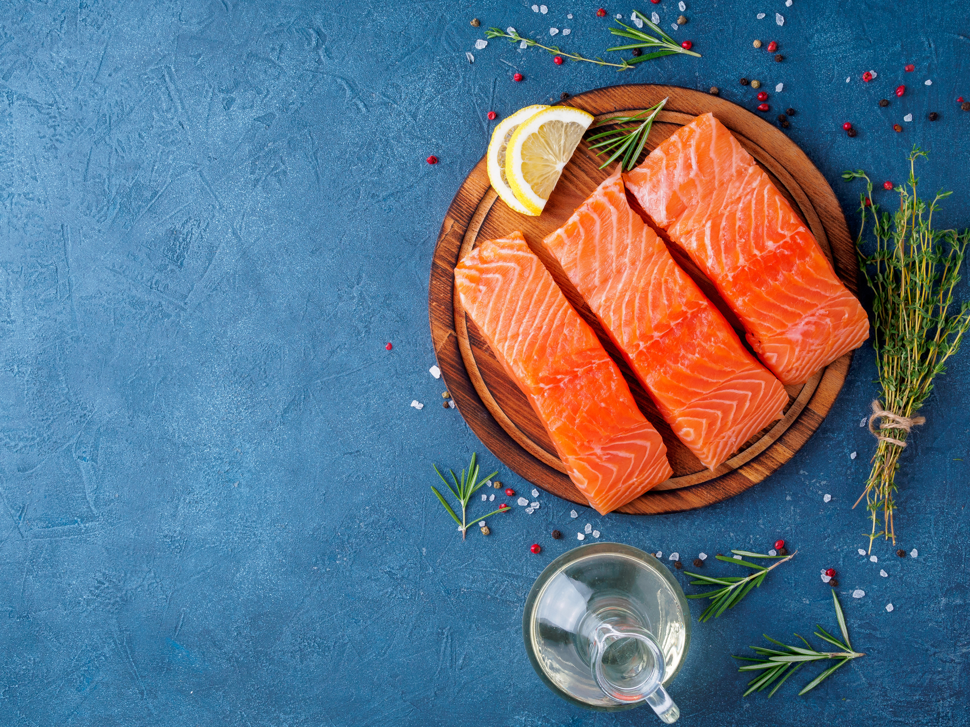 Raw salmon