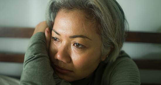 picture of a worried woman