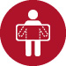 X-ray stick figure person