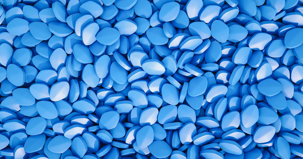 Pile of blue pills