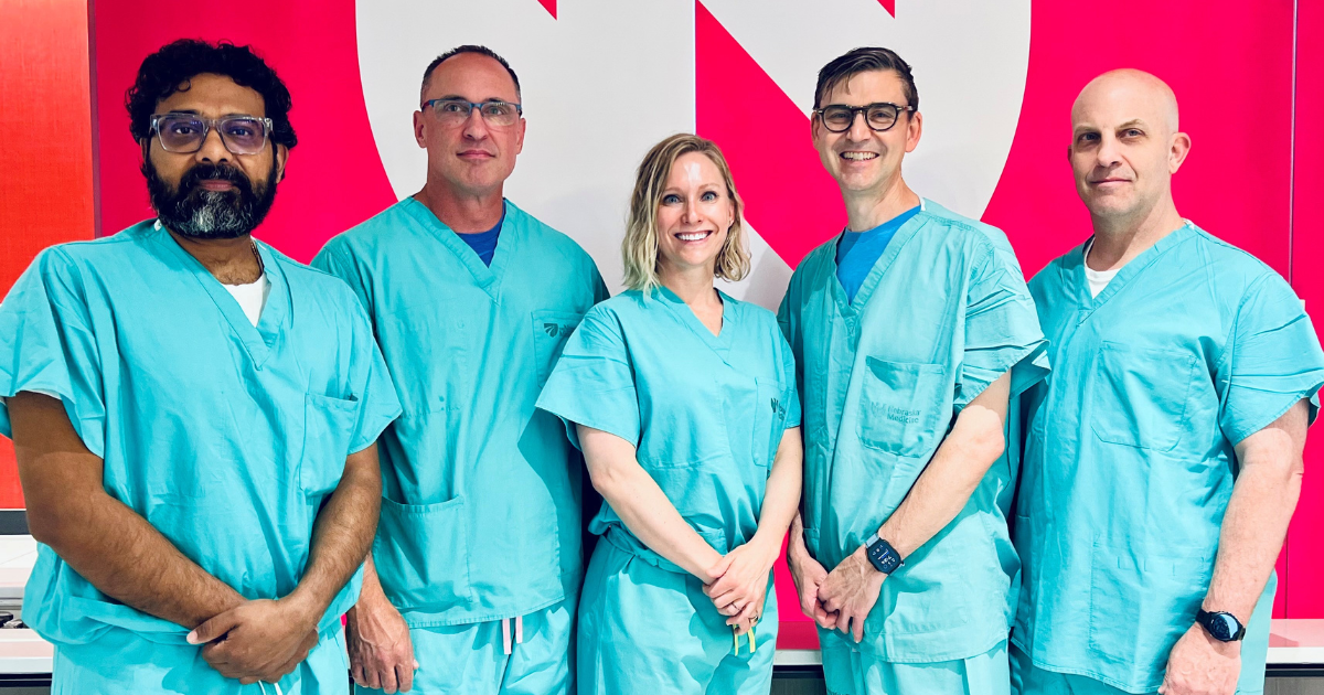 Skull Base Surgery Team: Mithun Sattur, MBBS, Neurosurgery; Samuel Pate, MD, Otolaryngology-Head and Neck Surgery; Christie Barnes, MD, Otolarygology-Head and Neck Surgery; Daniel Surdell, MD, Neurosurgery; William Thorell, MD, Neurosurgery