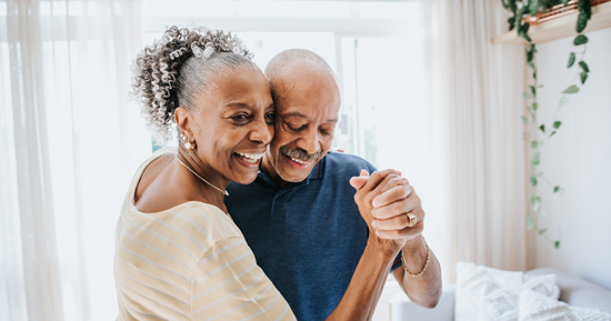 picture of a mature couple dancing