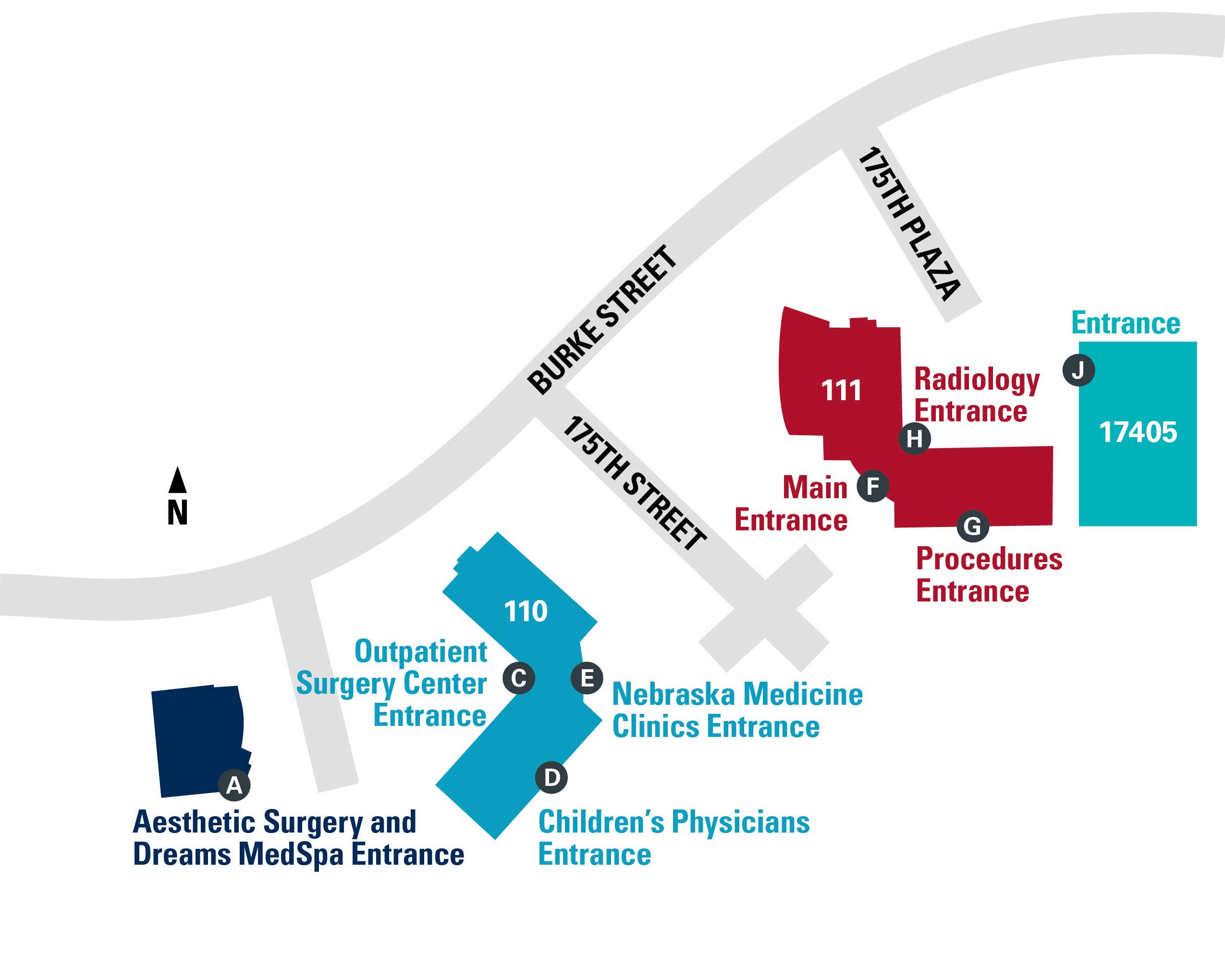 Campus map of Village Pointe Health Center