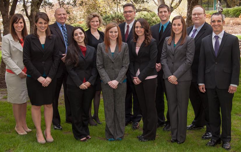 From Left to Right: Adrienne Nedved, Devon Greer, Michael Powell, Sarah Karkanawi, Susie Liewer, Breanne Peyton, Steve Nissen, Christine Korth, Christopher Arp, Ashley Huddleston, Kyle Dvoracek, Patrick Fuller