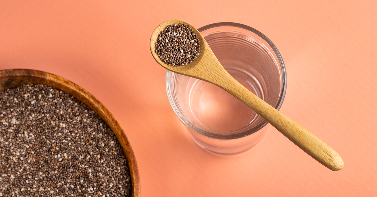Spoonful of chia seeds