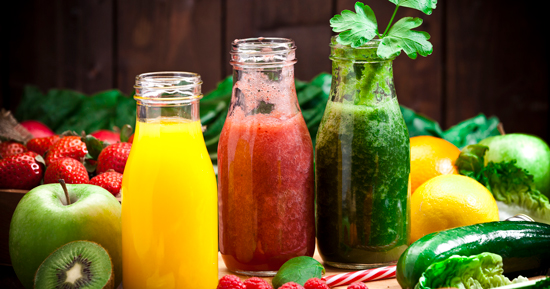 picture of juiced fruits and vegetables