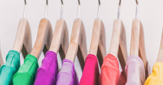 picture of shirts in a closet