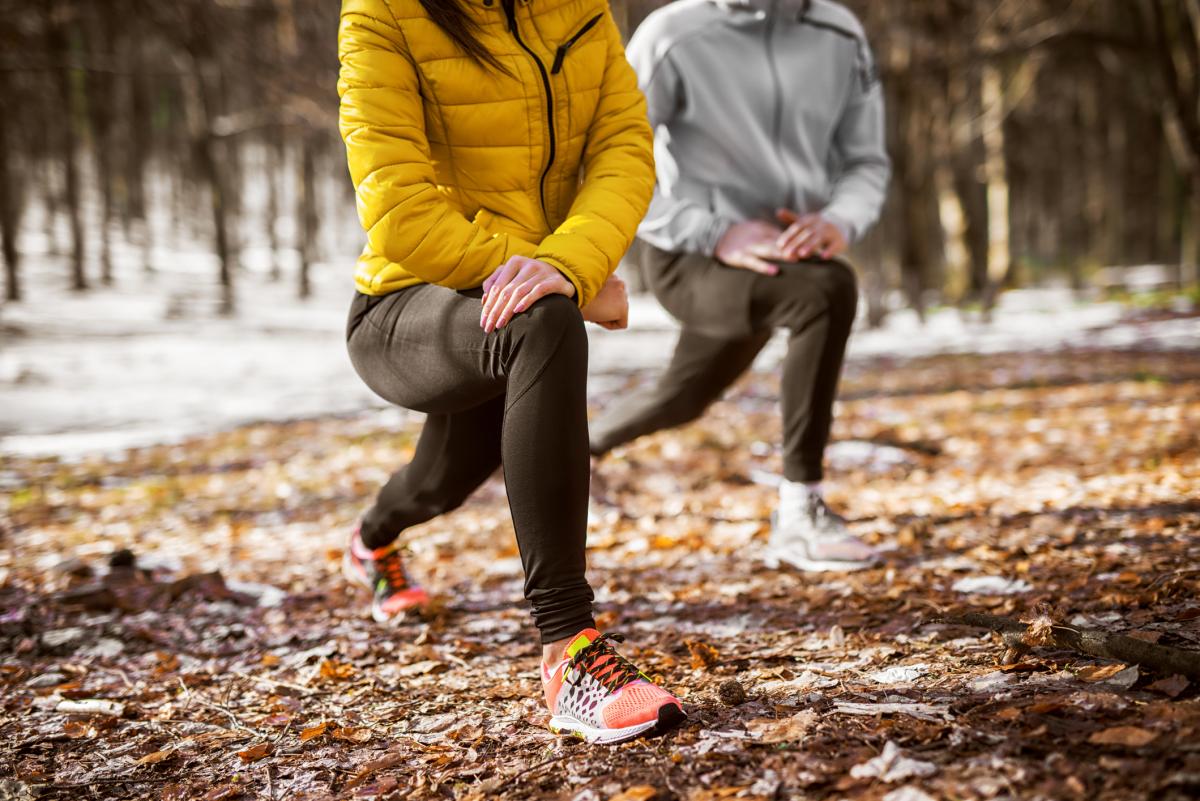 Man and woman kneeling
