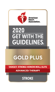 2020 Get With the Guidelines Gold Plus award badge. 