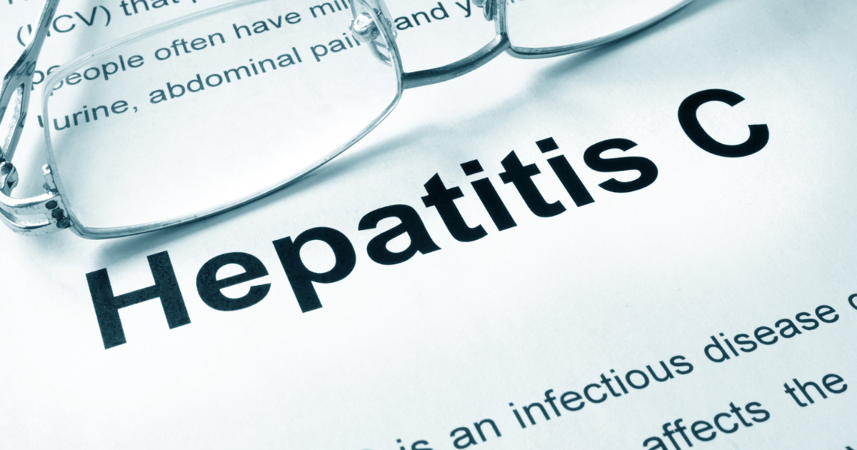 The words "Hepatitis C" printed on paper