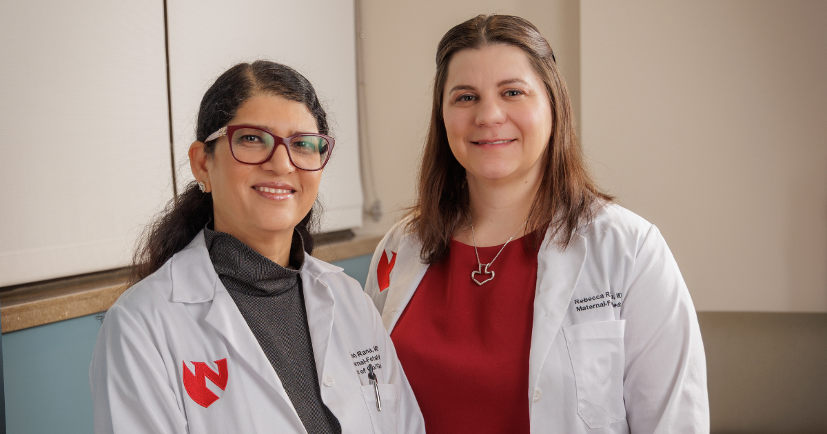 Sarosh Rana, MD, maternal-fetal medicine specialist, and Rebecca Rimsza, MD, maternal-fetal medicine specialist
