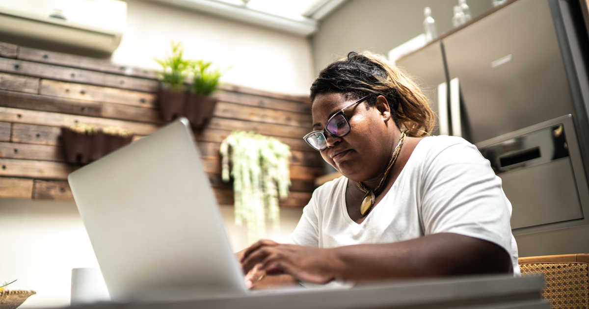 Woman at computer