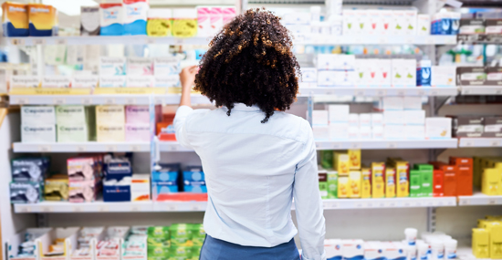 picture of a woman shopping at a pharmacy