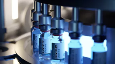 picture of COVID-19 vaccines being manufactured