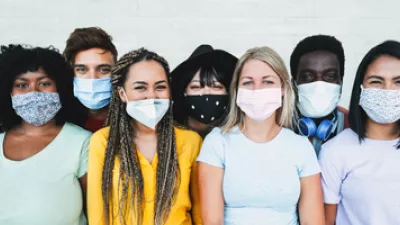 picture of a group of young adults wearing face masks