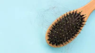 picture of a hair brush with hair