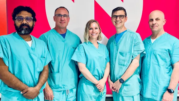 Skull Base Surgery Team: Mithun Sattur, MBBS, Neurosurgery; Samuel Pate, MD, Otolaryngology-Head and Neck Surgery; Christie Barnes, MD, Otolarygology-Head and Neck Surgery; Daniel Surdell, MD, Neurosurgery; William Thorell, MD, Neurosurgery