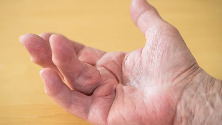 Close up of man's hand