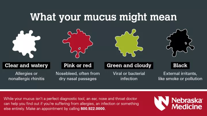 How to interpret what your mucus is telling you infographic