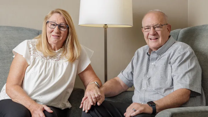 Patient Bernie Ketterl with his wife Laurie