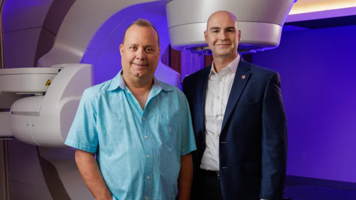 Patient Jeff Kramer and Michael Baine, MD, PhD