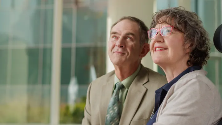 Wendy Wessling, patient, with her husband Tom