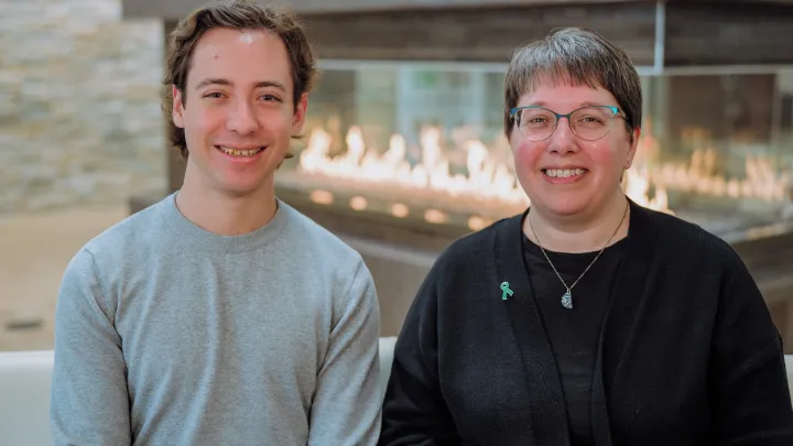 Patient Colin Gholson and his mother Jennifer.