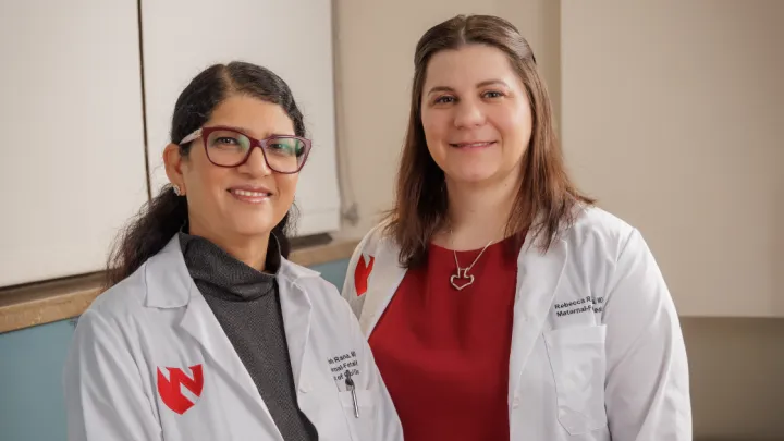 Sarosh Rana, MD, maternal-fetal medicine specialist, and Rebecca Rimsza, MD, maternal-fetal medicine specialist